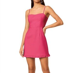 French Connection Whisper Frill Hem Dress